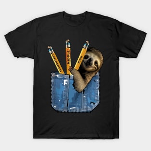 Middle School Back to School Lazy Sloth T-Shirt